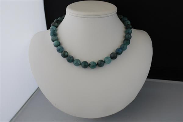 Grote foto cyaniet ketting oorhanger set sieraden tassen en uiterlijk kettingen