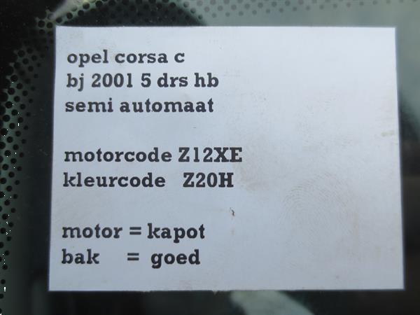 Grote foto opel corsa c 1.2 easytronic 5 drs 2001 auto onderdelen carrosserie en plaatwerk