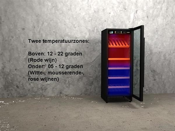 Grote foto wijnkoelkast 2 temp.zones 40 200 flesen zakelijke goederen wijnen en dranken