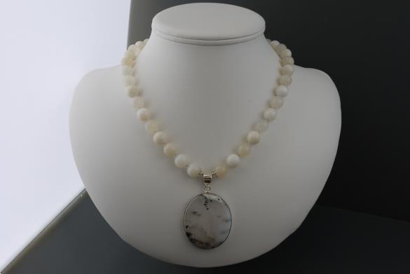 Grote foto witte opaal ketting oorhanger set sieraden tassen en uiterlijk kettingen