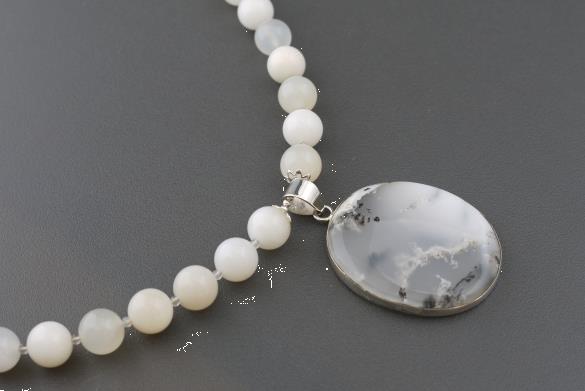 Grote foto witte opaal ketting oorhanger set sieraden tassen en uiterlijk kettingen