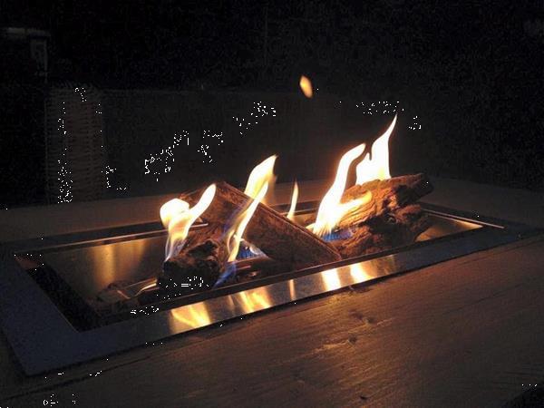 Grote foto inbouwhaard vuurtafel tafelhaard tafel met vuur tuin en terras barbecues en vuurkorven