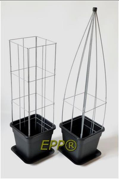 Grote foto plantenpot bloembak waterschotel en plantensteun tuin en terras bloembakken