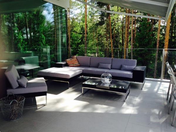 Grote foto loungeset lounge tuin terras wicker zwart nieuw. tuin en terras tuinmeubelen