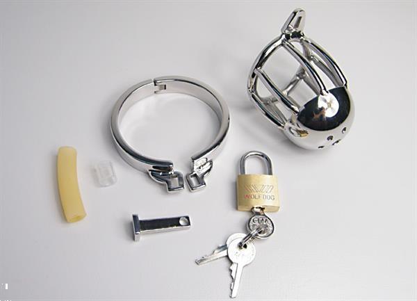 Grote foto stainless steel male chastity device cock cage 1 erotiek kuisheidskooien