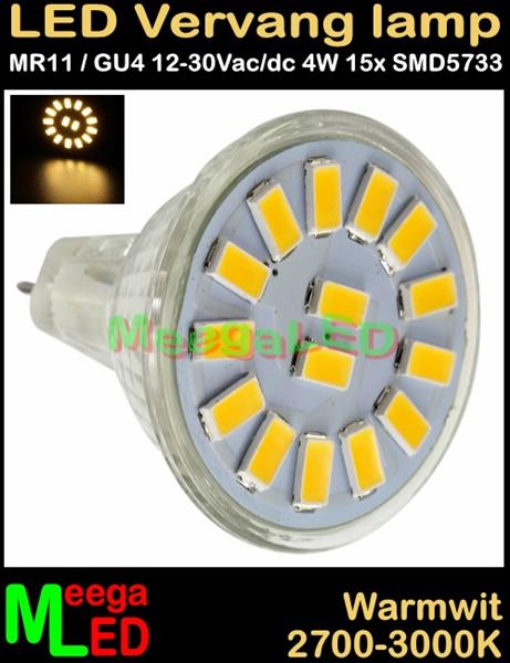 Grote foto camper led spot mr11 ledspot 4w 15smd5730 warmwit caravans en kamperen camper accessoires