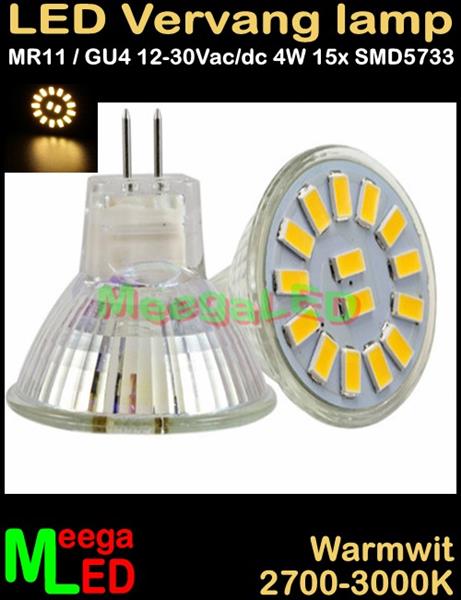 Grote foto camper led spot mr11 ledspot 4w 15smd5730 warmwit caravans en kamperen camper accessoires