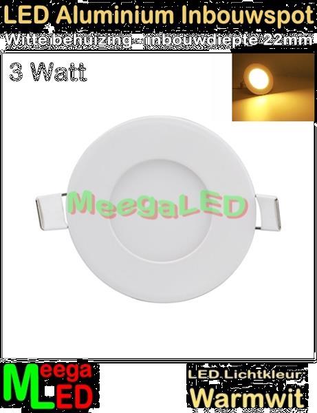 Grote foto led inbouwspot panel spot rond wit warmwit 3w huis en inrichting led verlichting