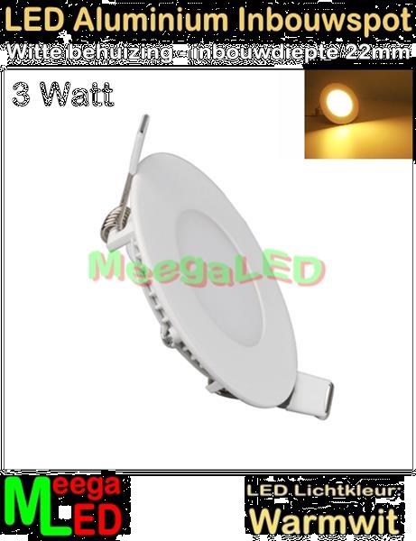 Grote foto led inbouwspot panel spot rond wit warmwit 3w huis en inrichting led verlichting