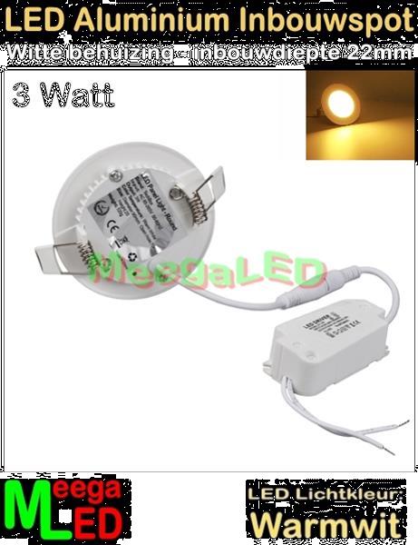 Grote foto led inbouwspot panel spot rond wit warmwit 3w huis en inrichting led verlichting