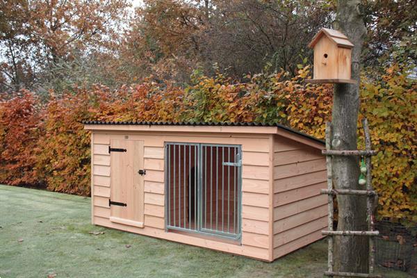 Grote foto luxe douglas hondenkennel met nachthok type bob dieren en toebehoren hondenhokken en kooien