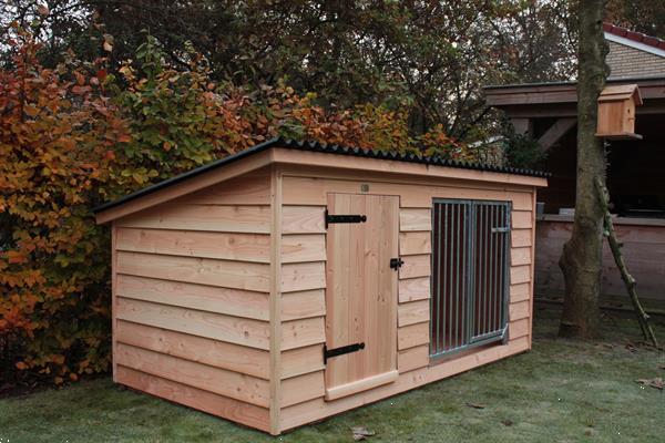 Grote foto luxe douglas hondenkennel met nachthok type bob dieren en toebehoren hondenhokken en kooien