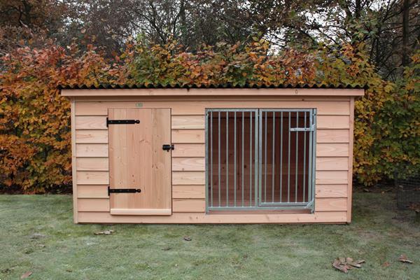 Grote foto luxe douglas hondenkennel met nachthok type bob dieren en toebehoren hondenhokken en kooien