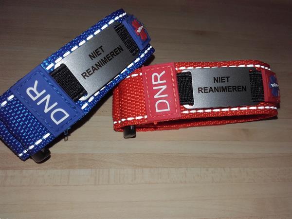 NIET reanimeren - armband RVS bloklock (140