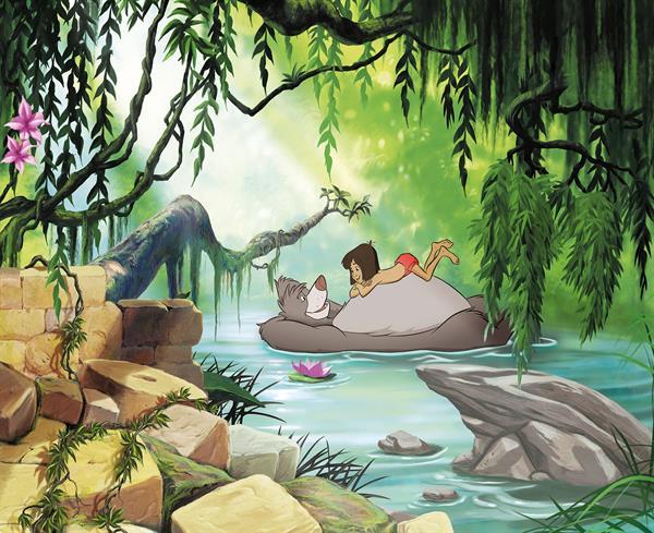 Grote foto jungle book fotobehang jungle book vliesbehang kinderen en baby inrichting en decoratie