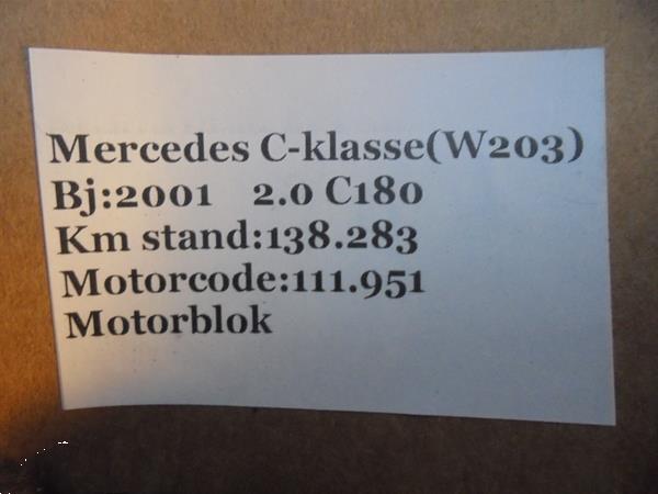 Grote foto mercedes c klasse c 180 2.0 2001 motorblok auto onderdelen motor en toebehoren