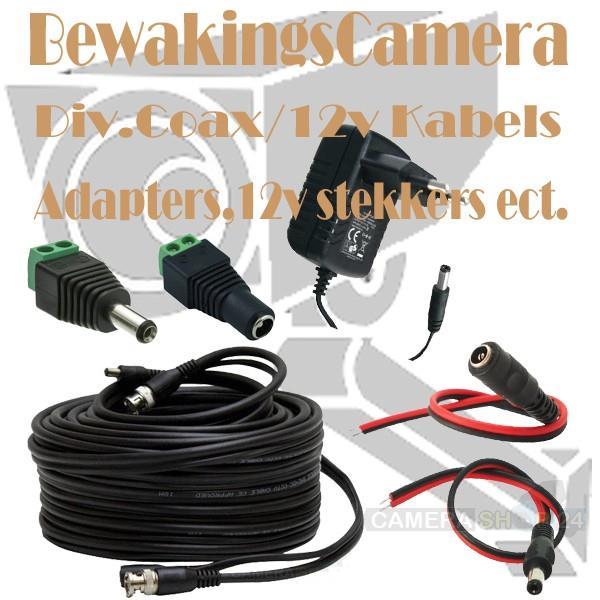 Grote foto adapters of kabels nodig voor de bewakingscamera audio tv en foto videobewakingsapparatuur