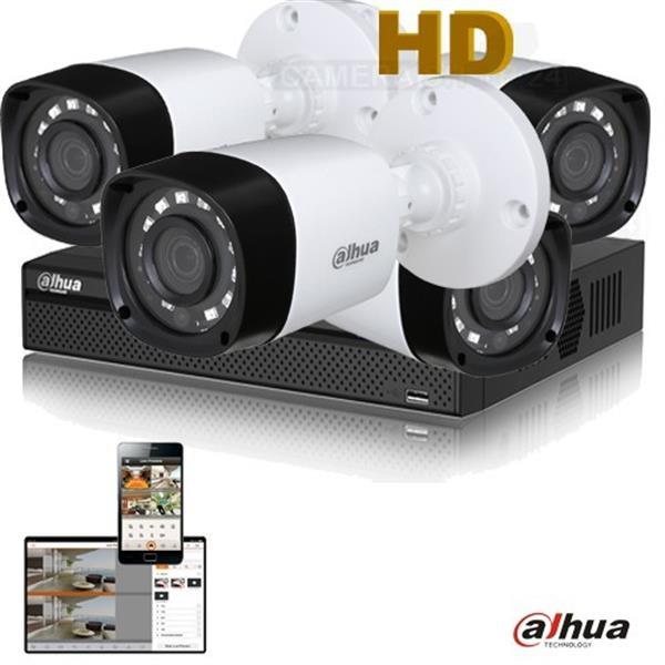 Grote foto dahua compleet camerasysteem hd 720p met app audio tv en foto videobewakingsapparatuur