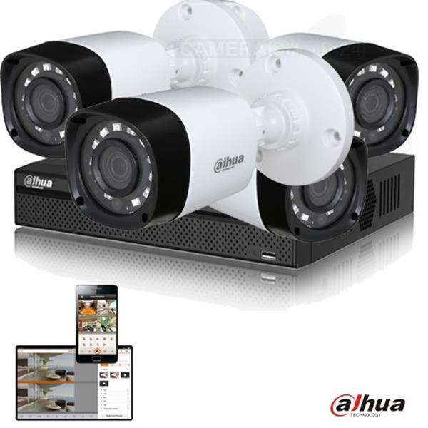 Grote foto dahua compleet camerasysteem hd 720p met app audio tv en foto videobewakingsapparatuur