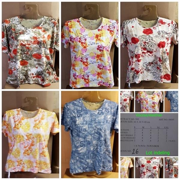 Grote foto dames shirts viscose elasthan kleding dames t shirts