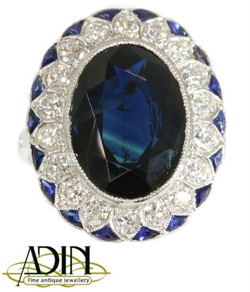 Grote foto prachtige antieke verlovingsring met saffier sieraden tassen en uiterlijk ringen voor haar