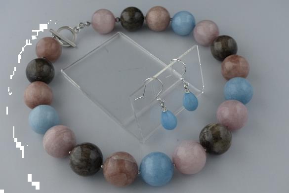 Grote foto jade 20 mm ketting oorhanger set sieraden tassen en uiterlijk kettingen