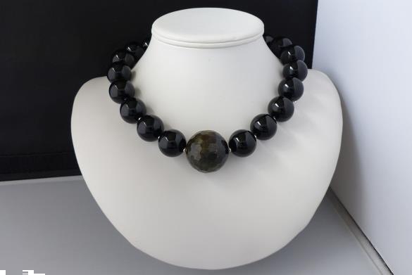 Grote foto onyx labradoriet ketting oorhanger armband set sieraden tassen en uiterlijk kettingen