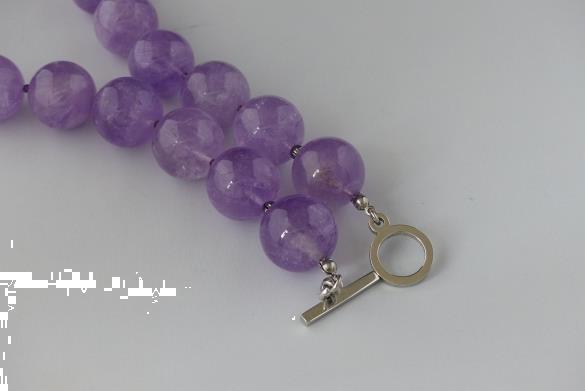 Grote foto amthist 20 mm ketting oorhanger set sieraden tassen en uiterlijk kettingen