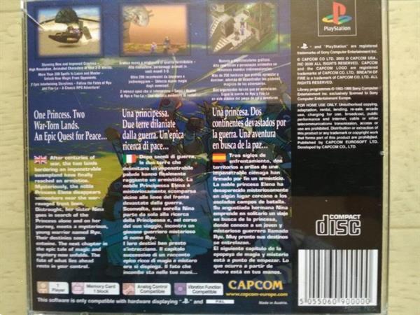 Grote foto ps1 rpg breath of fire iv 4 spelcomputers games playstation
