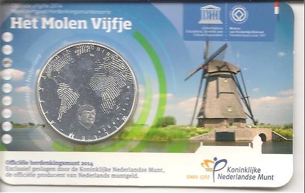 Grote foto coincard molen vijfje unc verzamelen overige verzamelingen