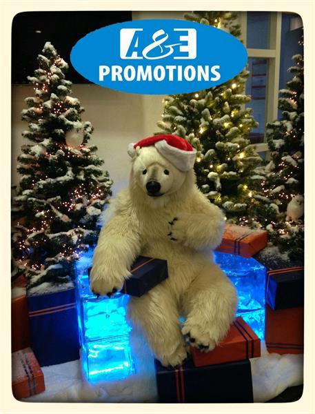 Grote foto bewegende ijsbeer vitrinefiguur huren brabant gent diensten en vakmensen kerst