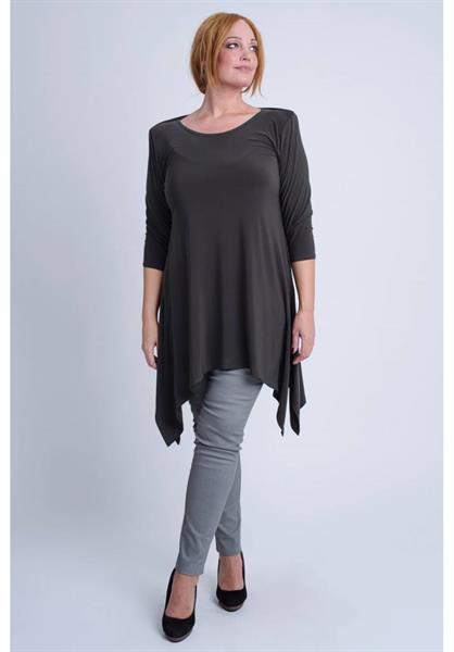 Grote foto dames grote maten tuniek c01 solid winter kleding dames blouses