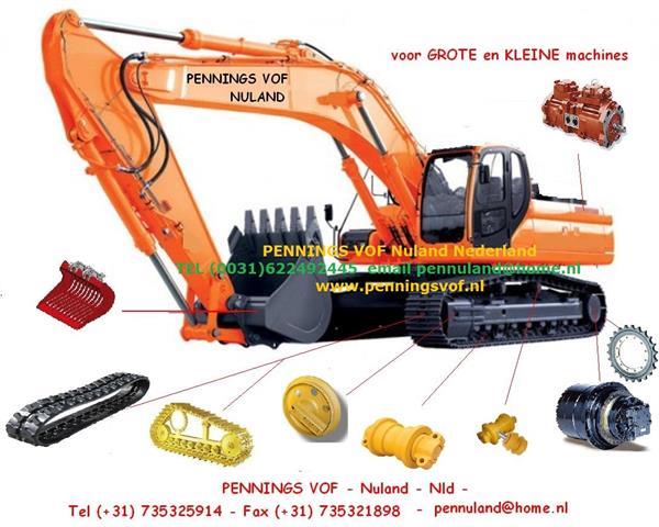 Grote foto spanwiel rups rol ketting tandwiel versleten doe het zelf en verbouw kranen en graafmachines