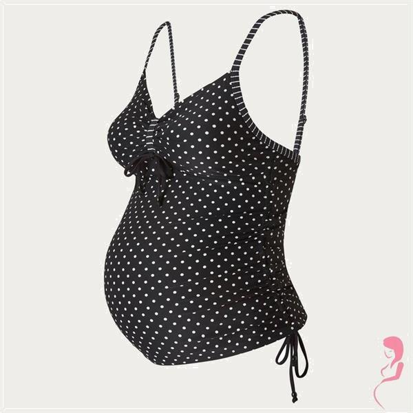 Grote foto noppies zwangerschaptankini top dot kleding dames badmode en zwemkleding