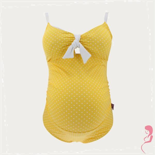 Grote foto petit amour zwangerschapsbadpak antonie yellow kleding dames badmode en zwemkleding