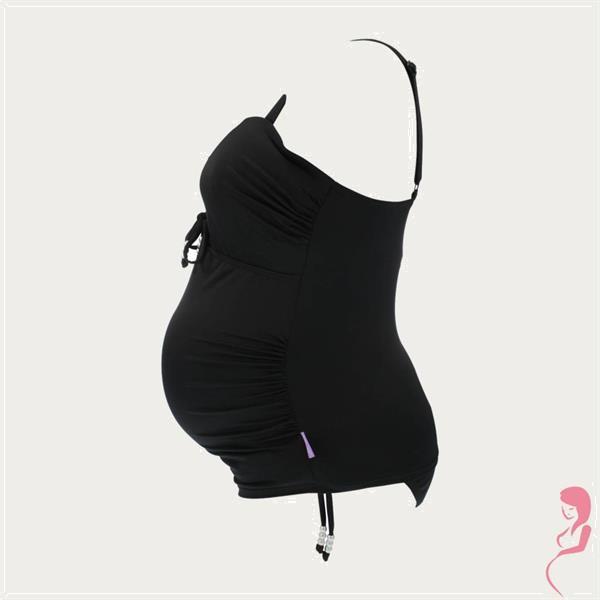 Grote foto petit amour zwangerschapstankini cameron black maxicup kleding dames badmode en zwemkleding