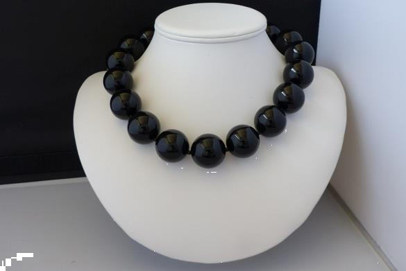 Grote foto grote onyx 24mm ketting oorhanger set sieraden tassen en uiterlijk kettingen