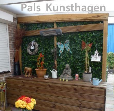 Grote foto kunsthaag afsluiting tuinscherm balkonscherm tuin en terras hekken en schuttingen