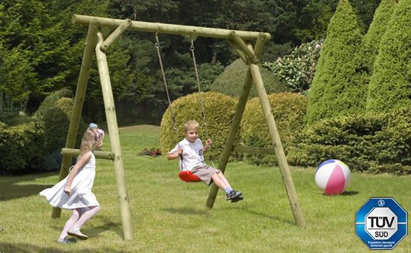 Grote foto dubbele schommel prestige garden premium kinderen en baby houten speelgoed