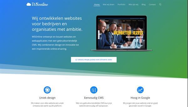 Grote foto wsonline website en webshops voor ondernemers diensten en vakmensen webdesigners en domeinnamen