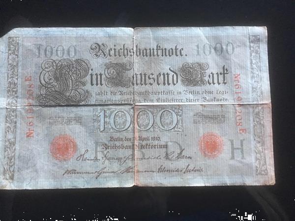 Grote foto reichsbanknote 1000 uit 1910 verzamelen overige verzamelingen