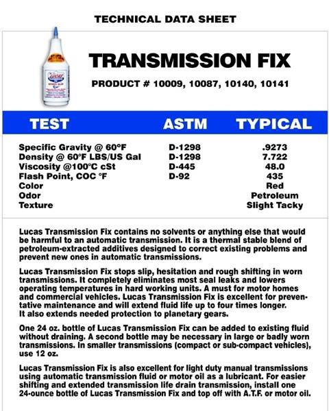 Grote foto lucas transmission fix 710ml verpakking artikelnummer 10009 auto onderdelen overige auto onderdelen