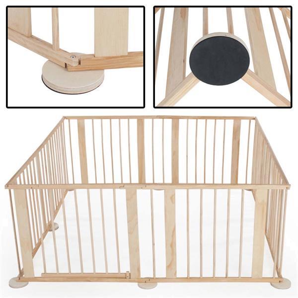 Grote foto playpen grondbox octagon 7 2m naturel inklapbaar kinderen en baby boxen