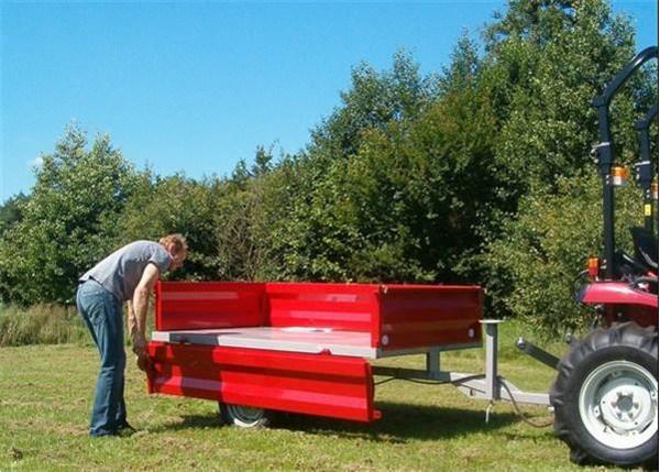Grote foto aanhangwagen voor compact tractor 1000 kg laadvermogen heavy tuin en terras grasmaaiers