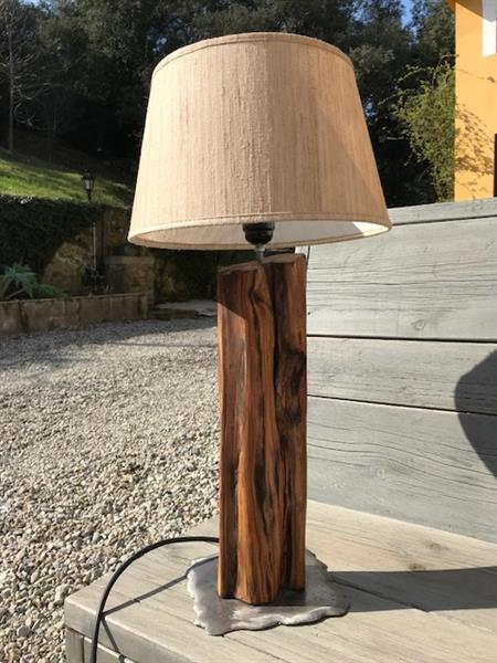 Grote foto lampenvoet uit olijfhout huis en inrichting tafellampen
