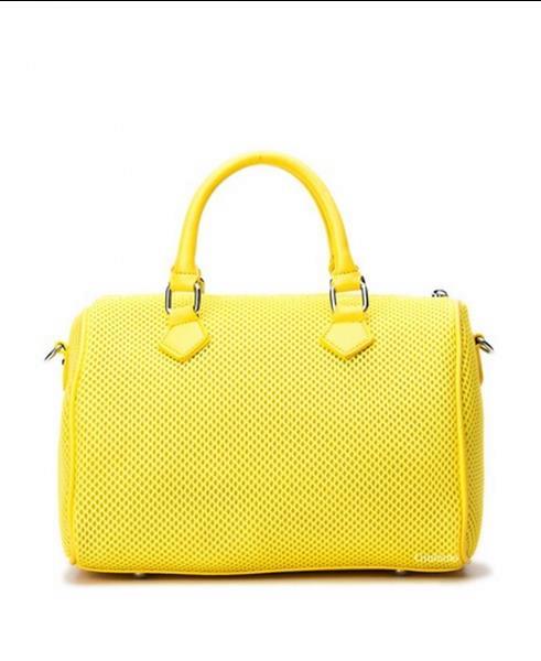 Grote foto gele bowlingbag handtas van het merk giuliano sieraden tassen en uiterlijk damestassen