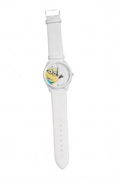Grote foto minion horloge witte band leuk sint cadeautje sieraden tassen en uiterlijk kinderen