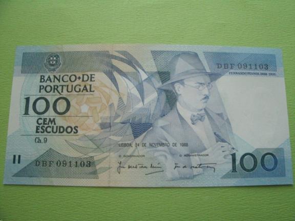 Grote foto portugal 100 escudos 179f u4 unc postzegels en munten niet eurobiljetten