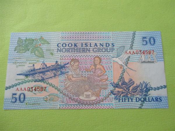 Grote foto cook islands 50 dollars 1992 010a unc postzegels en munten oceani
