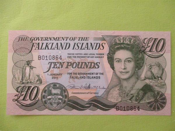 Grote foto falkand islands 10 pounds 2011 p18 unc postzegels en munten amerika